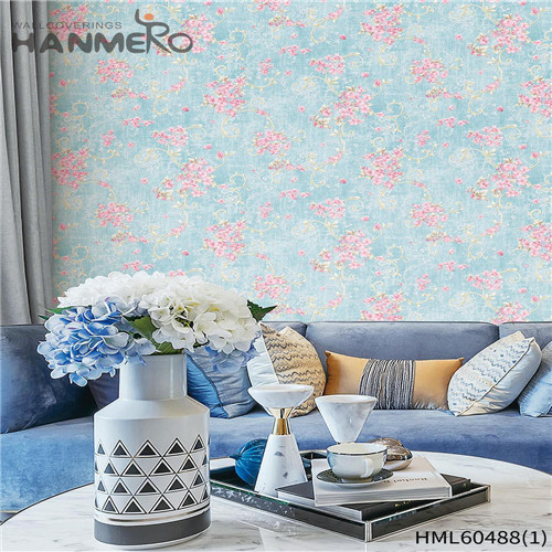HANMERO PVC Manufacturer 0.53*10M Bronzing Mediterranean Kids Room Damask shop for wallpaper