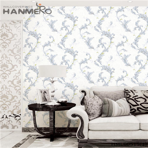 HANMERO Kids Room Manufacturer Damask Bronzing Mediterranean PVC 0.53*10M design wallpaper for walls