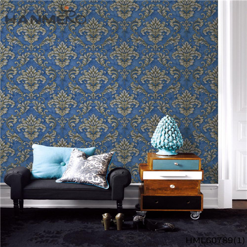 HANMERO PVC Newest coastal wallpaper designs Bronzing Contemporary Bed Room 0.53M Flowers