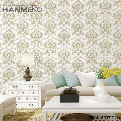 HANMERO PVC Newest Flowers Bronzing modern black and white wallpaper Bed Room 0.53M Contemporary