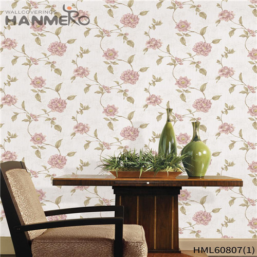 HANMERO PVC Newest Flowers Bronzing Contemporary Bed Room home wallpaper borders 0.53M