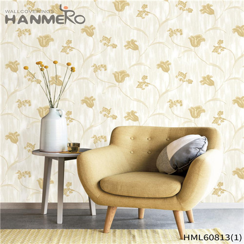 HANMERO PVC 0.53M Flowers Bronzing Contemporary Bed Room Newest rooms with wallpaper