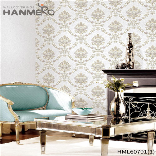 HANMERO PVC Newest Flowers Bronzing 0.53M Bed Room Contemporary walls wallpaper bedroom