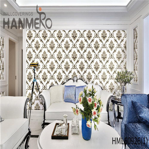 HANMERO PVC Sex Leather wallpaper for bedroom walls Mediterranean Kids Room 0.53*10M Flocking