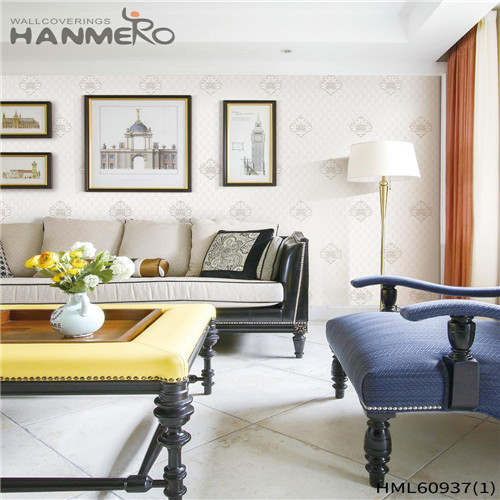 HANMERO 0.53*10M Sex Leather Flocking Mediterranean Kids Room PVC gray wallpaper patterns