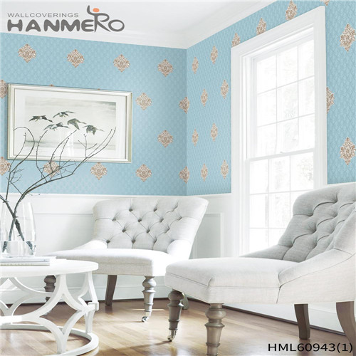 HANMERO PVC Sex 0.53*10M Flocking Mediterranean Kids Room Leather removable wallpaper