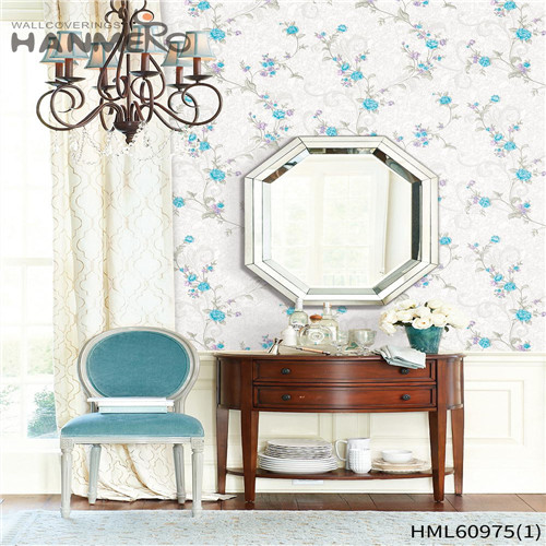 HANMERO PVC Mediterranean Leather Flocking Sex Kids Room 0.53*10M buy designer wallpaper online