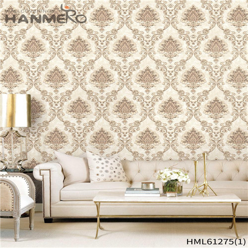 HANMERO PVC Scrubbable Geometric Flocking Classic Theatres 0.53*10M wall wallpaper