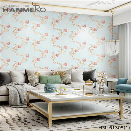 HANMERO PVC Scrubbable wall paper borders Flocking Classic Theatres 0.53*10M Geometric