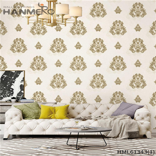 HANMERO PVC Scrubbable Geometric Flocking Classic Theatres wallpaper for a room 0.53*10M