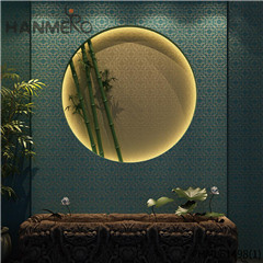 HANMERO Non-woven Affordable Geometric Flocking Modern Home 0.53*10M house wallpaper