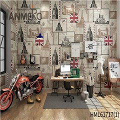 HANMERO PVC wallpaper for the home Geometric Technology Rustic Theatres 0.53*10M Durable