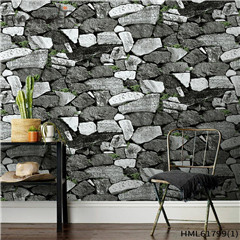 HANMERO PVC Decor Landscape Flocking design wallpaper Restaurants 0.53*10M European