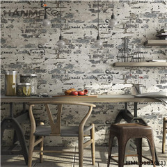 HANMERO PVC Decor Landscape European Flocking Restaurants 0.53*10M wallpaper for walls for sale