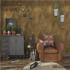 HANMERO Decor PVC Landscape Flocking European 0.53*10M wallpapers for rooms designs Restaurants