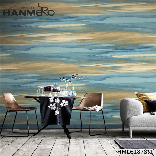 HANMERO PVC SGS.CE Certificate Stripes Deep Embossed European Lounge rooms 0.53*10M wallpaper design