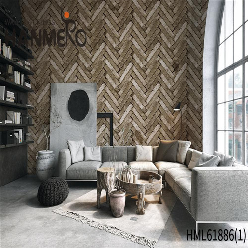 HANMERO PVC SGS.CE Certificate Stripes Deep Embossed European wallpaper for the home 0.53*10M Lounge rooms