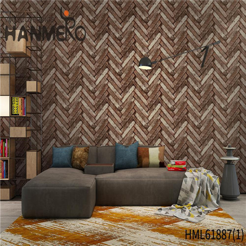 HANMERO PVC SGS.CE Certificate Stripes Deep Embossed European Lounge rooms design wallpaper 0.53*10M