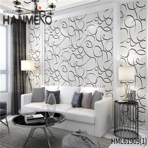 HANMERO PVC Stripes SGS.CE Certificate Deep Embossed European Lounge rooms 0.53*10M wallpaper wall coverings