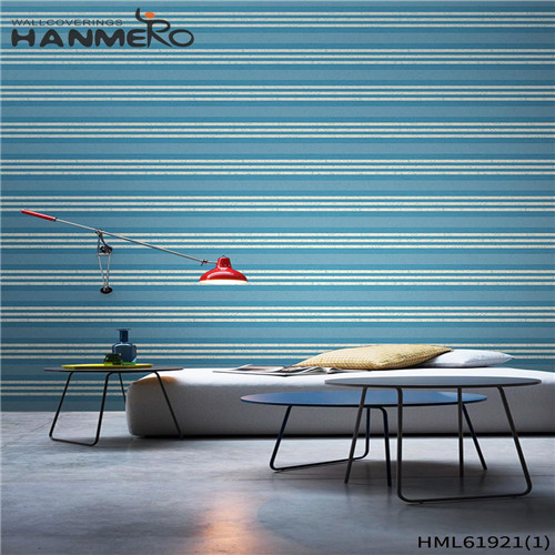 HANMERO SGS.CE Certificate PVC Stripes Lounge rooms 0.53*10M buy wallpaper border European Deep Embossed