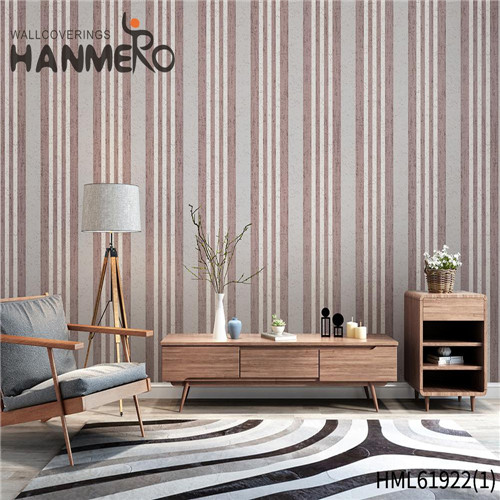 HANMERO SGS.CE Certificate PVC Stripes Deep Embossed Lounge rooms 0.53*10M wallpapers for walls at home European