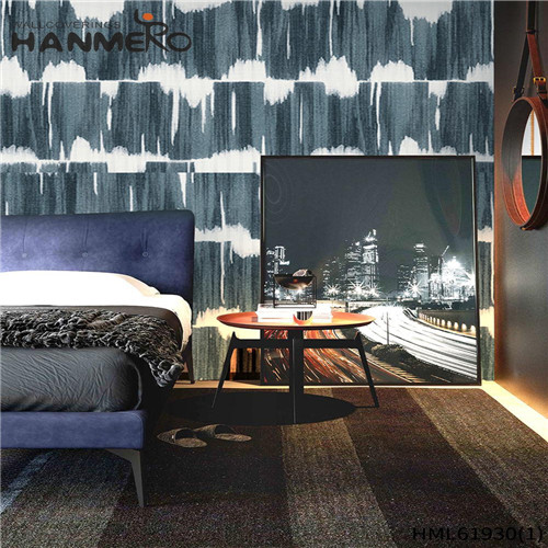 HANMERO SGS.CE Certificate PVC Deep Embossed European Lounge rooms 0.53*10M pattern wallpaper for home Stripes