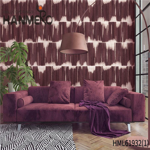 HANMERO Stripes Deep Embossed SGS.CE Certificate PVC European Lounge rooms 0.53*10M wallpaper for home wall price