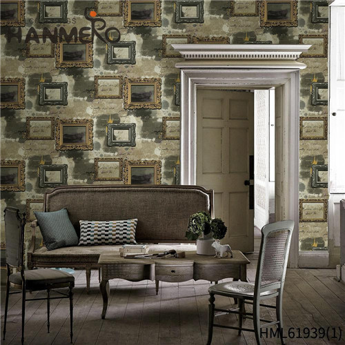 HANMERO wallpaper in bedroom designs SGS.CE Certificate Stripes Deep Embossed European Lounge rooms 0.53*10M PVC