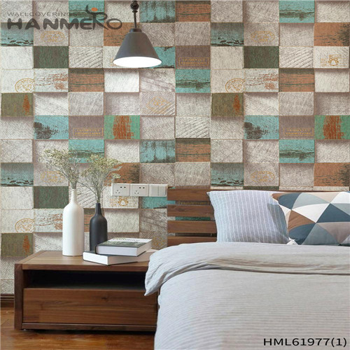 HANMERO PVC Imaginative Landscape Bronzing 0.53*10M House Pastoral office wallpaper