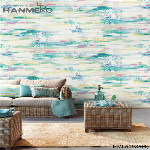 HANMERO PVC Pastoral Landscape Bronzing Imaginative House 0.53*10M shopping wallpaper