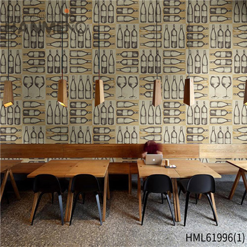 HANMERO Imaginative PVC 0.53*10M wallpaper shopping Pastoral House Landscape Bronzing