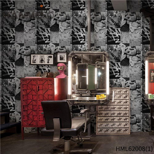 HANMERO Imaginative PVC Pastoral House 0.53*10M modern black and white wallpaper Landscape Bronzing