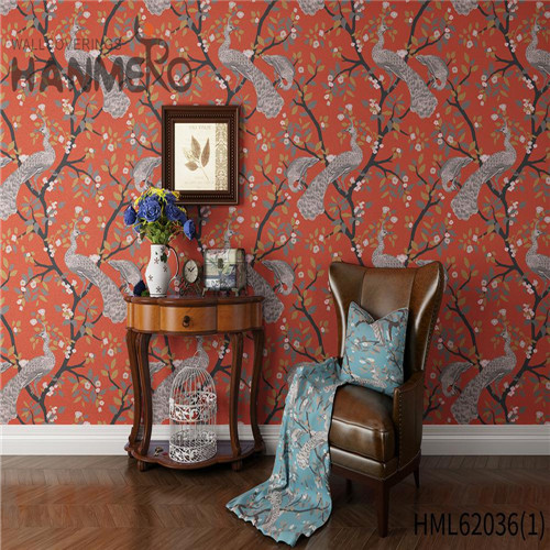 HANMERO PVC New Design contemporary wallpaper Deep Embossed Classic Church 0.53*10M Letters