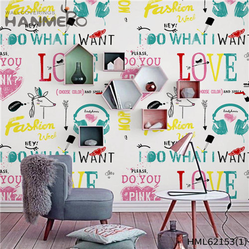 HANMERO Household 0.53*10M wallpaper for house interior Flocking European Awesome PVC Flowers