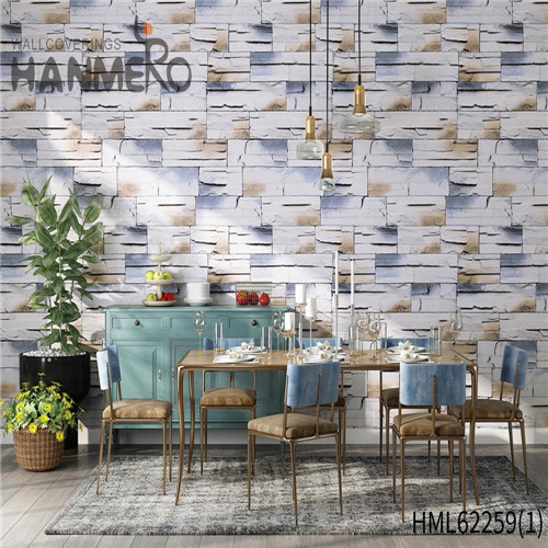 HANMERO Seamless PVC Deep Embossed Kids Home Wall 0.53*10M home wallpaper samples Bamboo