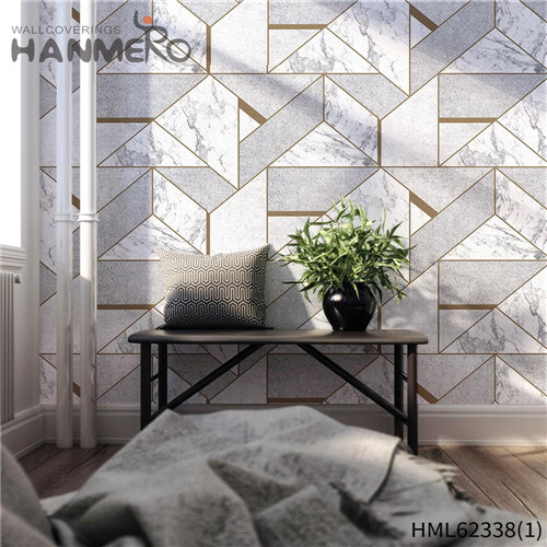 HANMERO home wallpaper ideas Cozy Geometric Deep Embossed European Cinemas 0.53*10M PVC