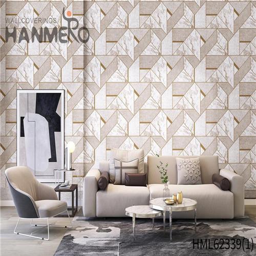 HANMERO online wallpapers for home Cozy Geometric Deep Embossed European Cinemas 0.53*10M PVC