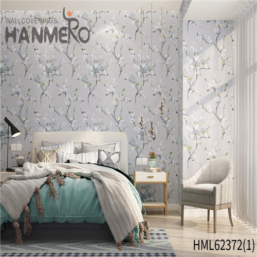 HANMERO Sofa background Hot Sex Flowers Flocking Classic Non-woven 0.53*10M wallpaper price