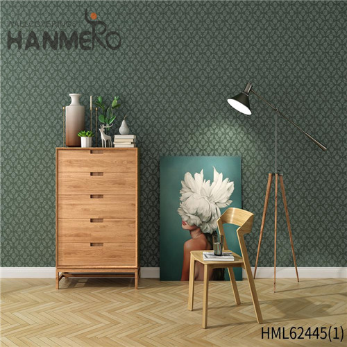 HANMERO PVC Top Grade Leather Flocking 0.53*10M Church Pastoral unique wallpaper for walls