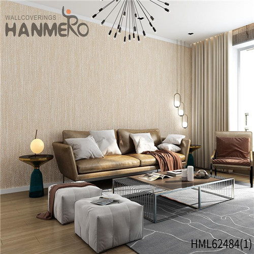 HANMERO PVC Top Grade Leather Flocking Pastoral 0.53*10M Church room wallpaper design