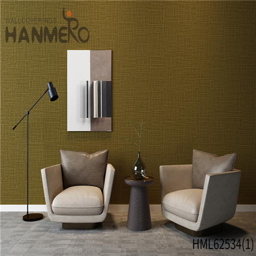 HANMERO wall paper store Top Grade Leather Flocking Pastoral Church 0.53*10M PVC