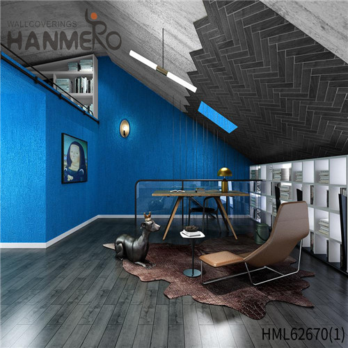 HANMERO Cheap Classic TV Background 0.53*10M wallpaper grey and yellow Leather Technology PVC