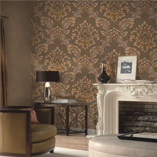 HANMERO interior wallpaper Dealer Flowers Deep Embossed European Restaurants 0.53*10M PVC