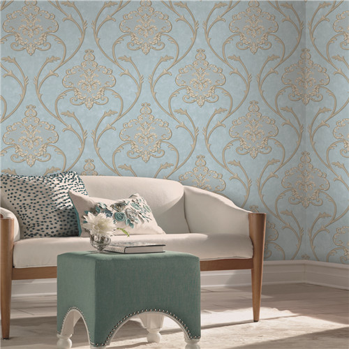 HANMERO PVC Dealer Flowers Deep Embossed European 0.53*10M Restaurants buy bathroom wallpaper