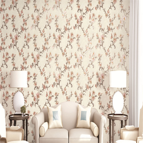 HANMERO PVC Seamless European Deep Embossed Flowers Kids Room 0.53*10M designs of wallpapers for bedrooms