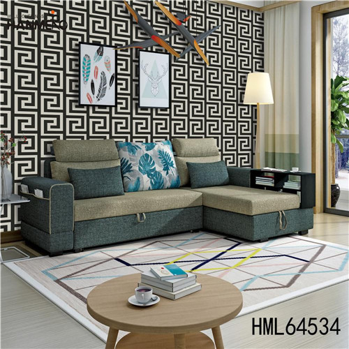 HANMERO PVC 3D Leather Deep Embossed European border wallpaper 0.53M House