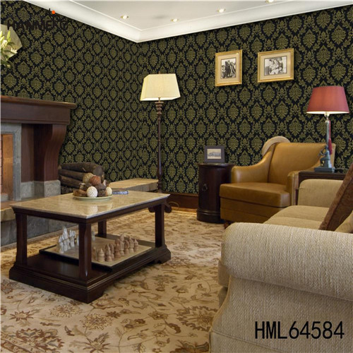 HANMERO black modern wallpaper 3D Leather Deep Embossed European House 0.53M PVC