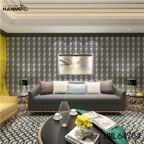 HANMERO contemporary black wallpaper SGS.CE Certificate Geometric Technology European Photo studio 0.53M PVC