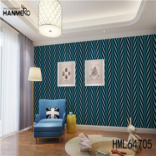 HANMERO PVC Professional Supplier Geometric Deep Embossed Classic Kitchen 0.53M kids wallpaper