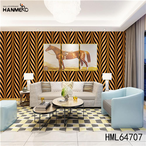 HANMERO PVC bedroom wallpaper Geometric Deep Embossed Classic Kitchen 0.53M Professional Supplier